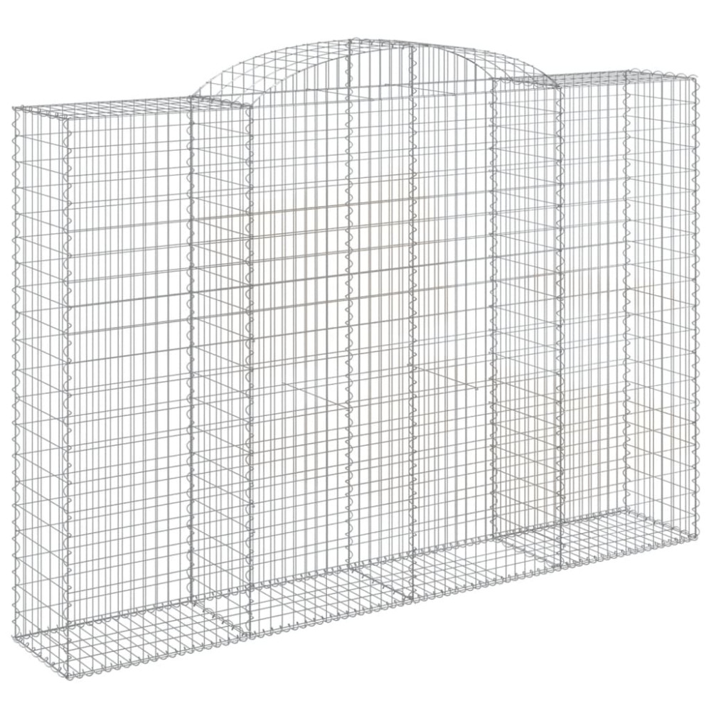 Produktbild för Gabioner bågformade 5 st 300x50x200/220 cm galvaniserat järn