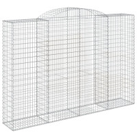 Produktbild för Gabioner bågformade 5 st 300x50x200/220 cm galvaniserat järn