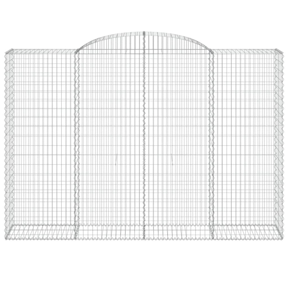 Produktbild för Gabioner bågformade 5 st 300x50x200/220 cm galvaniserat järn