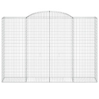 Produktbild för Gabioner bågformade 5 st 300x50x200/220 cm galvaniserat järn