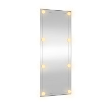 Produktbild för Väggspegel med LED-belysning 40x100 cm glas rektangulär