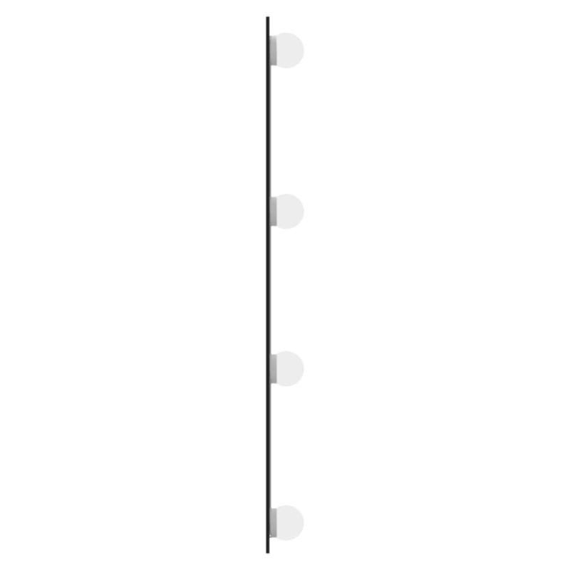 Produktbild för Väggspegel med LED-belysning 50x80 cm glas rektangulär
