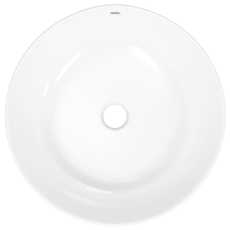 Produktbild för Handfat vit 44x17 cm keramik rund