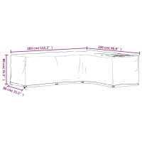 Produktbild för Överdrag för utemöbler 18 ölj. 285x220x80cm L-format