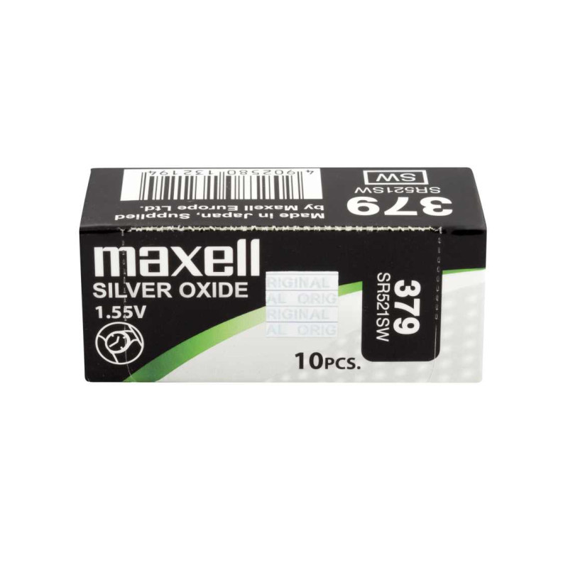 Produktbild för Maxell 18293000 hushållsbatteri Engångsbatteri SR521SW Silver-oxid (S)