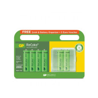 Produktbild för GP Batterier ReCyko+ AA uppladdningsbara batterier 2000 mAh