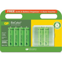 Produktbild för GP Batterier ReCyko+ AA uppladdningsbara batterier 2000 mAh