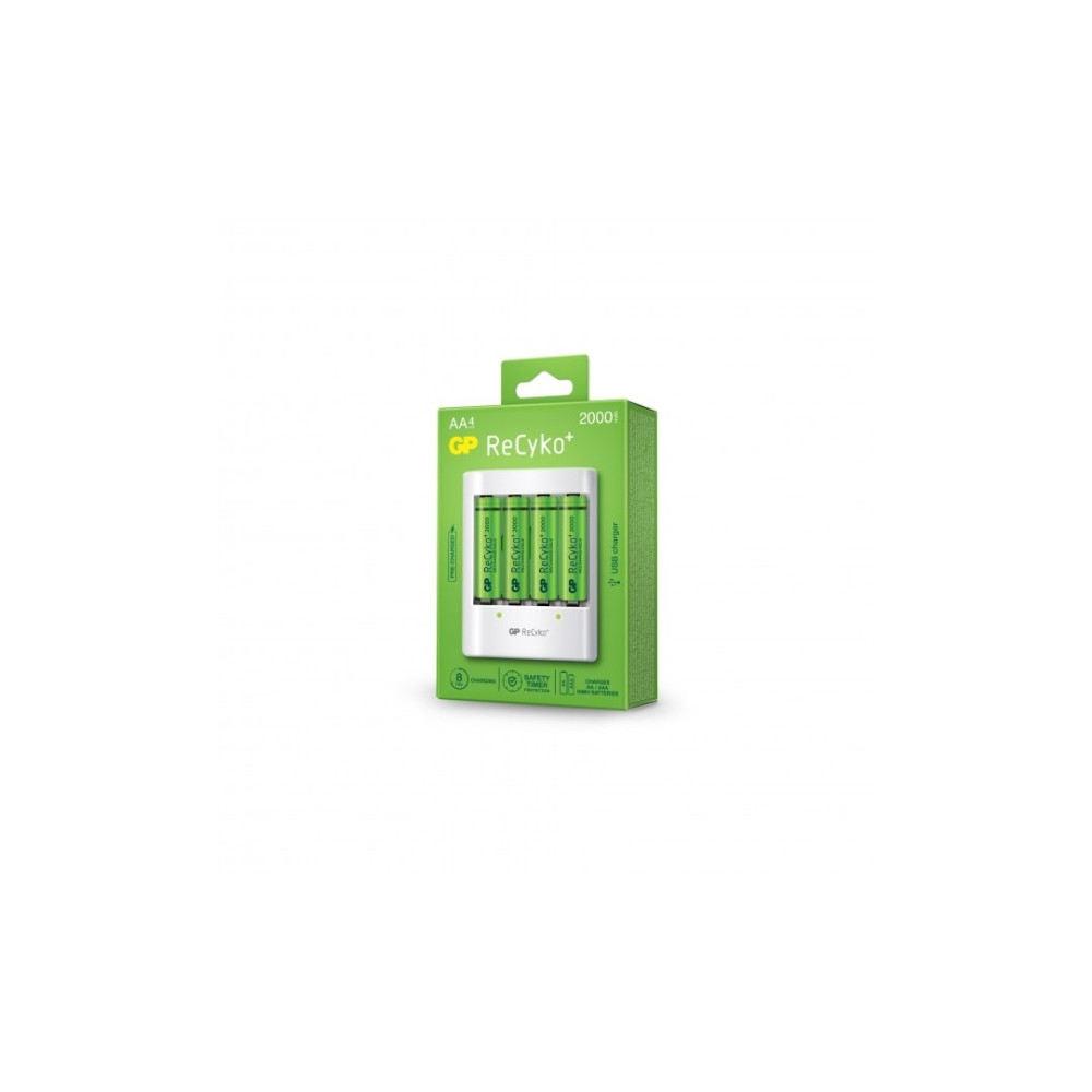 Produktbild för GP-batterier ReCyko+ 4 x AA uppladdningsbara batterier 2000...