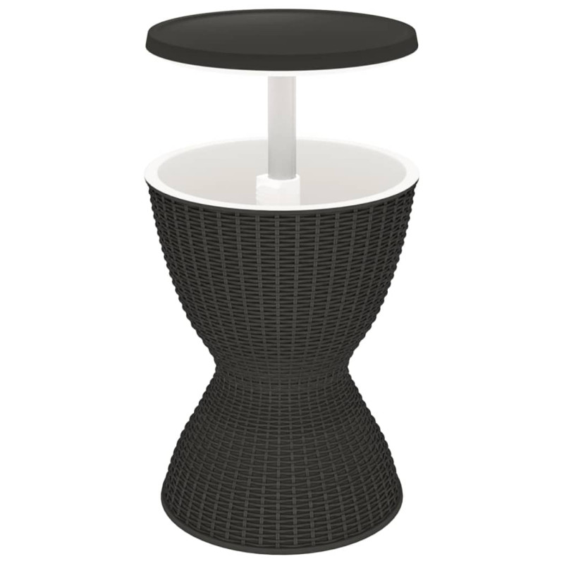 Produktbild för 3-i-1 bord med kyl svart polypropen