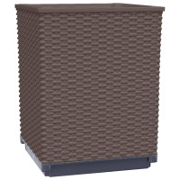 Produktbild för Odlingslådor 4 st brun 30x30x37 cm polypropylen