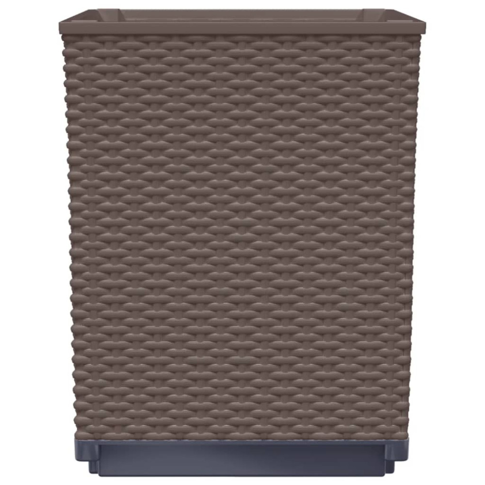 Produktbild för Odlingslådor 4 st brun 30x30x37 cm polypropylen