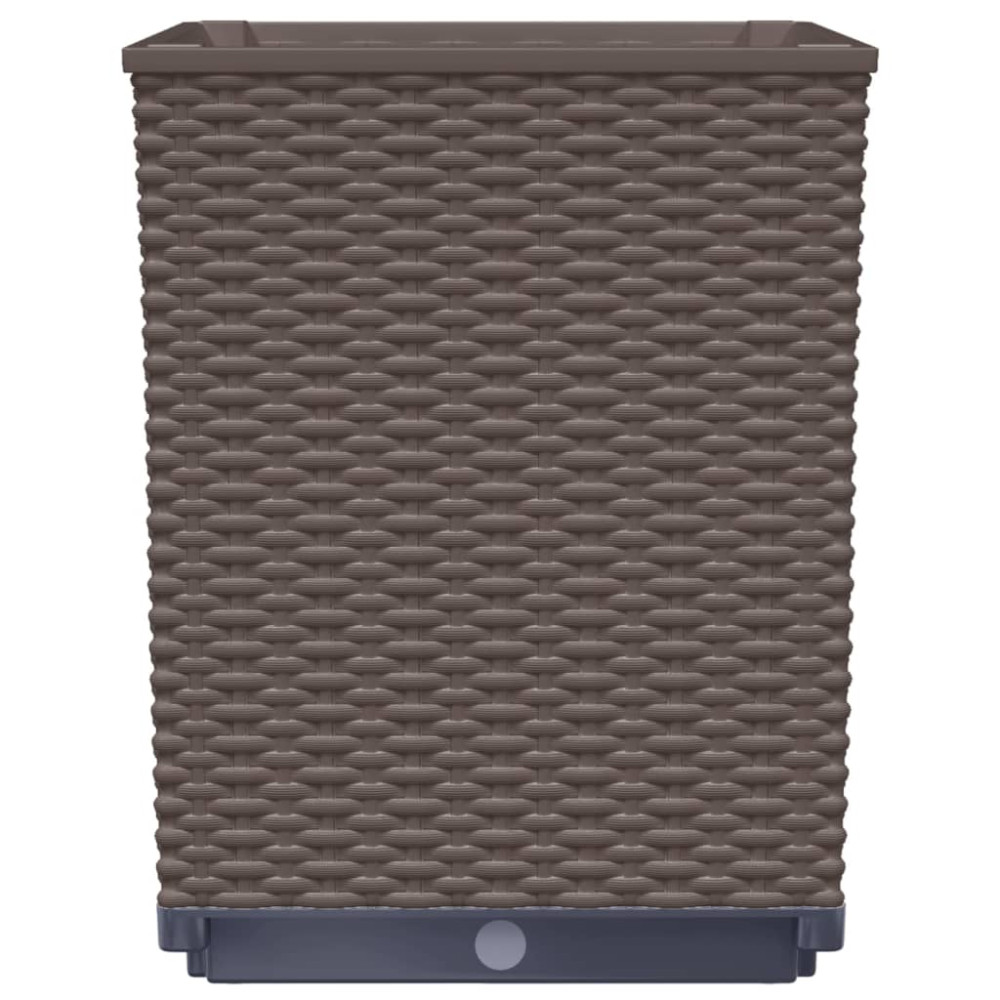 Produktbild för Odlingslådor 4 st brun 30x30x37 cm polypropylen