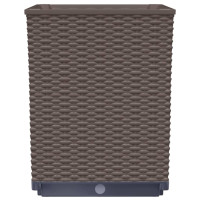 Produktbild för Odlingslådor 4 st brun 30x30x37 cm polypropylen