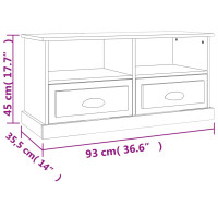 Miniatyr av produktbild för Tv-bänk grå sonoma 93x35,5x45 cm konstruerat trä