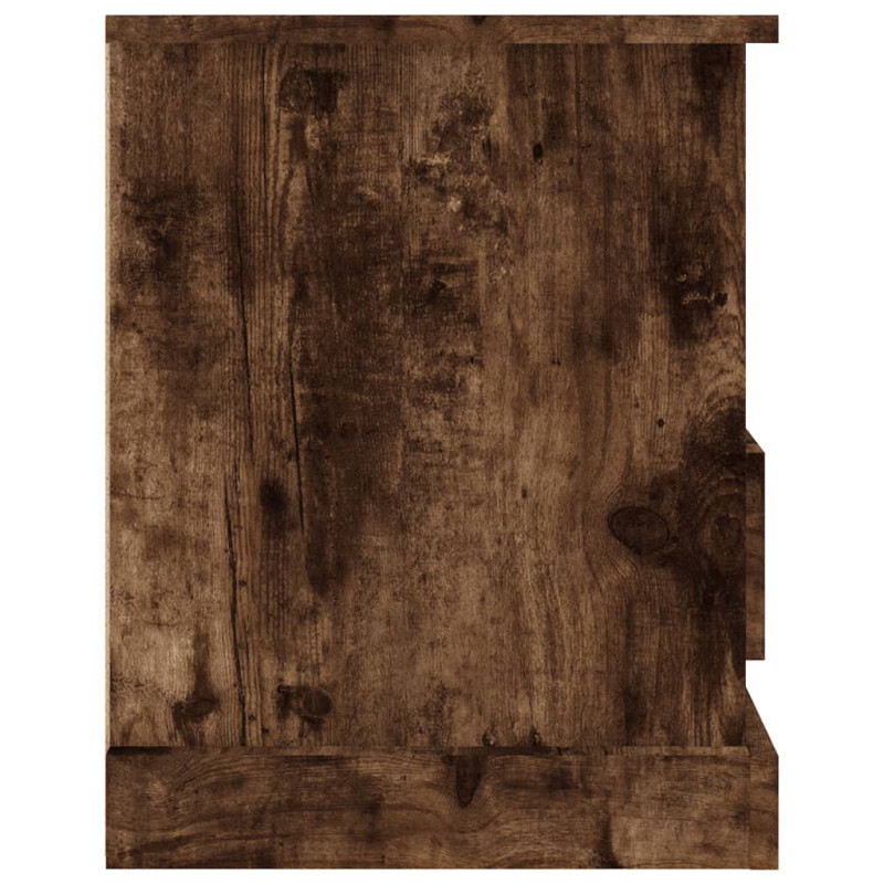 Produktbild för Tv-bänk rökfärgad ek 93x35,5x45 cm konstruerat trä