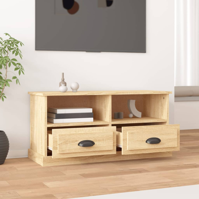 Produktbild för Tv-bänk sonoma-ek 93x35,5x45 cm konstruerat trä