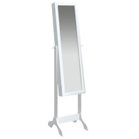 Miniatyr av produktbild för Fristående spegel vit 34x37x146 cm