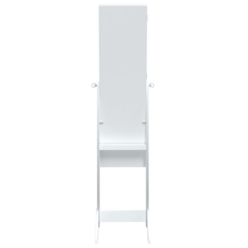Produktbild för Fristående spegel vit 34x37x146 cm