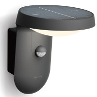 Miniatyr av produktbild för Tyla Vägglampa Solcell IR-sensor Ultra Efficient LED 255lm IP44 Antracit