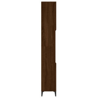 Miniatyr av produktbild för Badrumsskåp brun ek 30x30x190 cm konstruerat trä