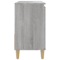 Miniatyr av produktbild för Badrumsskåp grå sonoma 65x33x60 cm konstruerat trä