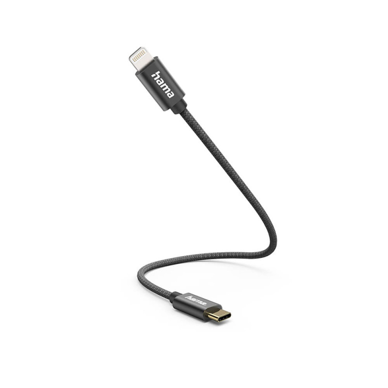 Produktbild för Charging Cable USB-C to Lightning 0.2m Black