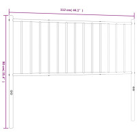 Produktbild för Huvudgavel metall vit 107 cm