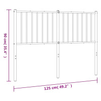 Produktbild för Huvudgavel metall vit 120 cm