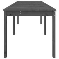 Produktbild för Trädgårdsbord grå 159,5x82,5x76 cm massiv furu