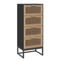 Produktbild för Högskåp svart 40x30x95 cm konstruerat trä