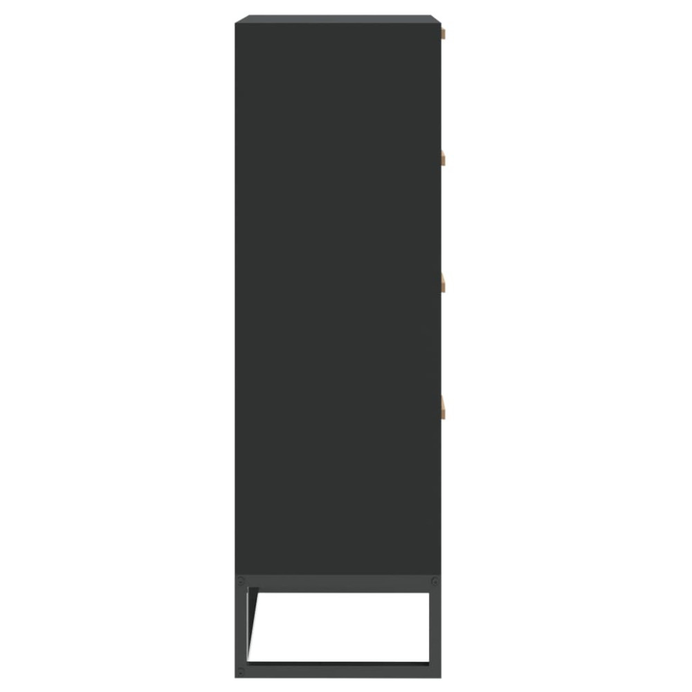 Produktbild för Högskåp svart 40x30x95 cm konstruerat trä