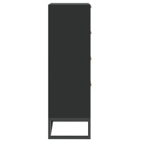 Produktbild för Högskåp svart 40x30x95 cm konstruerat trä