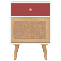 Miniatyr av produktbild för Sängbord vit 40x30x55 cm konstruerat trä