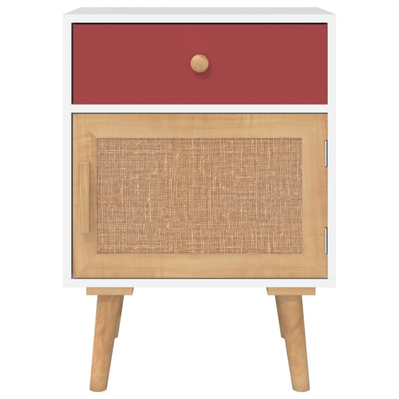 Produktbild för Sängbord vit 40x30x55 cm konstruerat trä