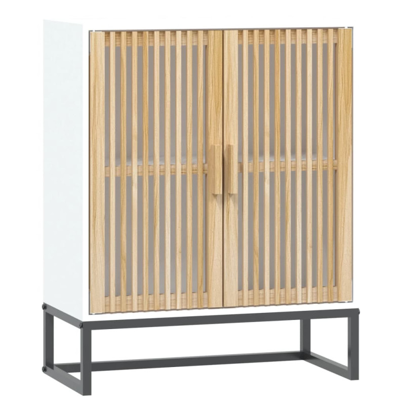 Produktbild för Förvaringsskåp vit 60x30x75 cm konstruerat trä