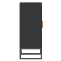 Produktbild för Förvaringsskåp svart 60x30x75 cm konstruerat trä