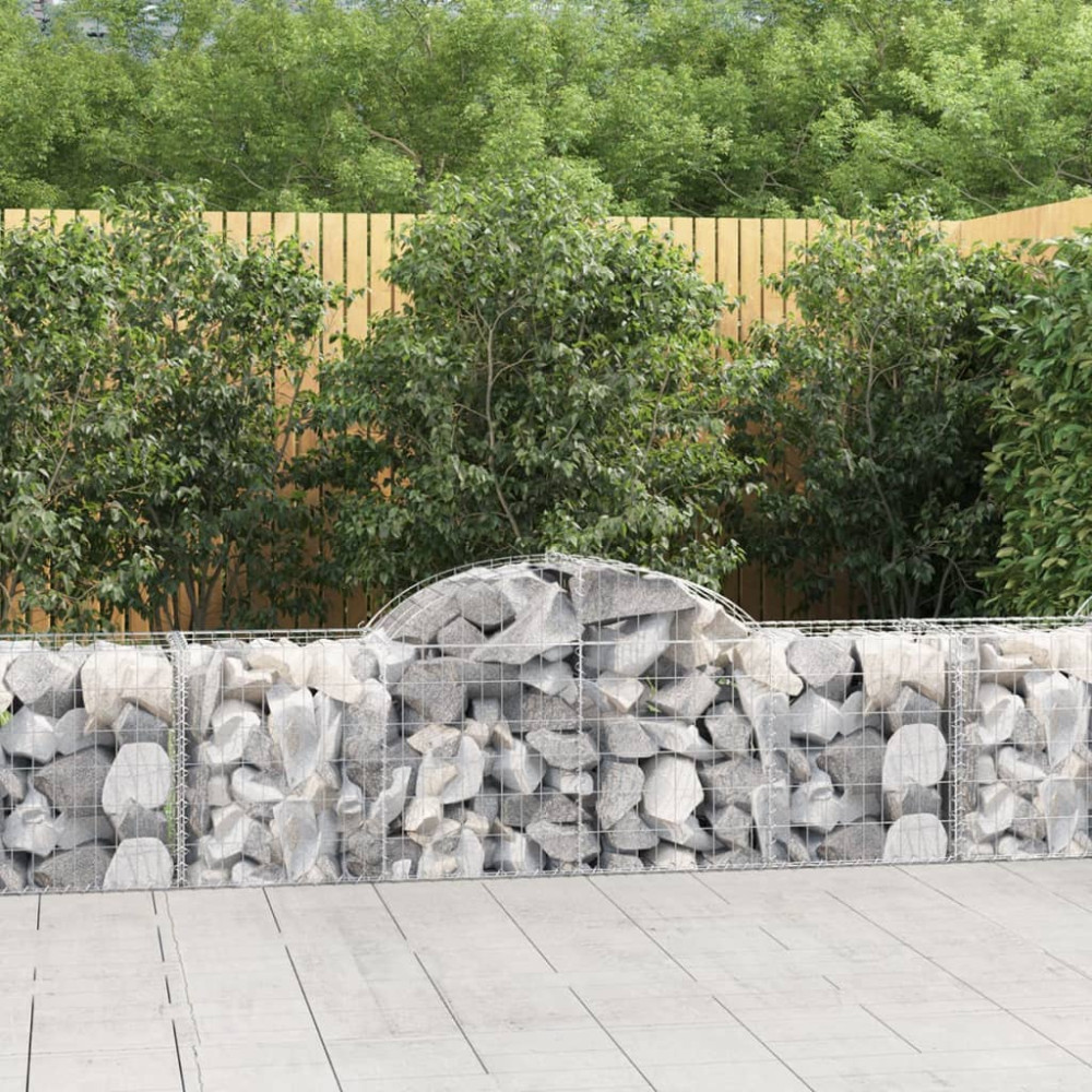 Produktbild för Gabioner bågformade 15 st 200x50x60/80 cm galvaniserat järn