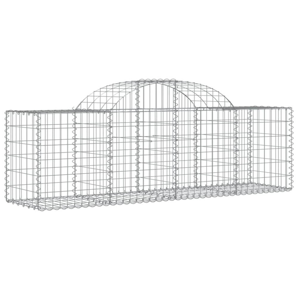 Produktbild för Gabioner bågformade 15 st 200x50x60/80 cm galvaniserat järn