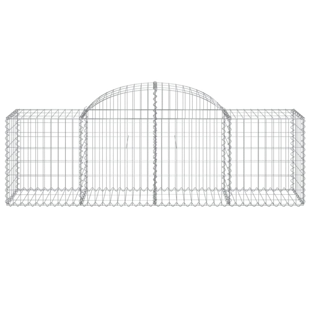 Produktbild för Gabioner bågformade 15 st 200x50x60/80 cm galvaniserat järn