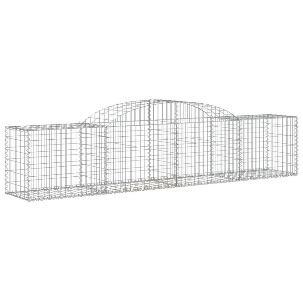 Produktbild för Gabioner bågformade 3 st 300x50x60/80 cm galvaniserat järn