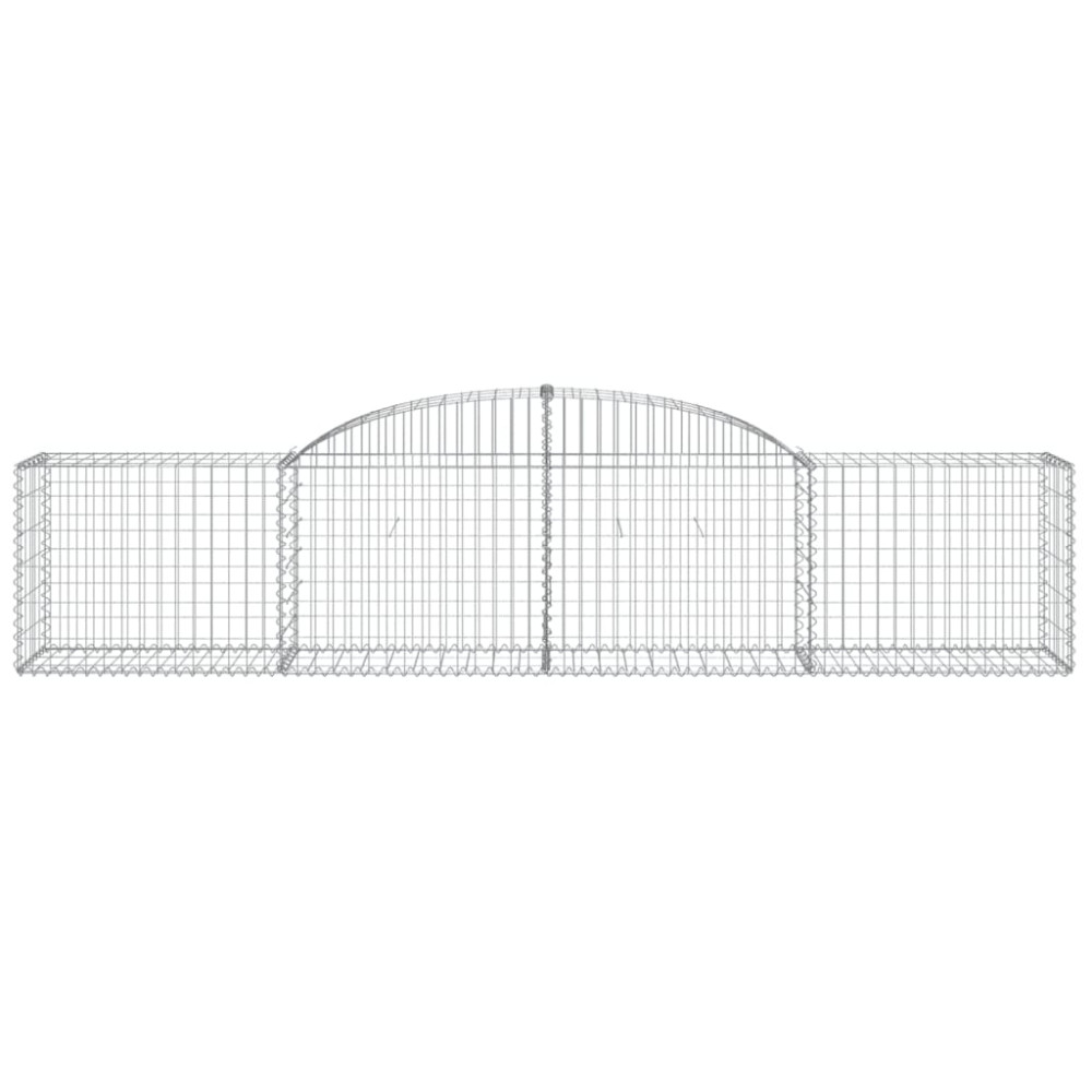 Produktbild för Gabioner bågformade 3 st 300x50x60/80 cm galvaniserat järn