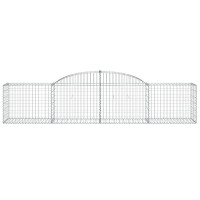 Produktbild för Gabioner bågformade 3 st 300x50x60/80 cm galvaniserat järn
