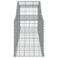 Produktbild för Gabioner bågformade 3 st 300x50x60/80 cm galvaniserat järn