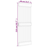 Produktbild för Dörr NARVIK 80x210 cm massiv furu