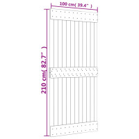 Produktbild för Dörr NARVIK 100x210 cm massiv furu