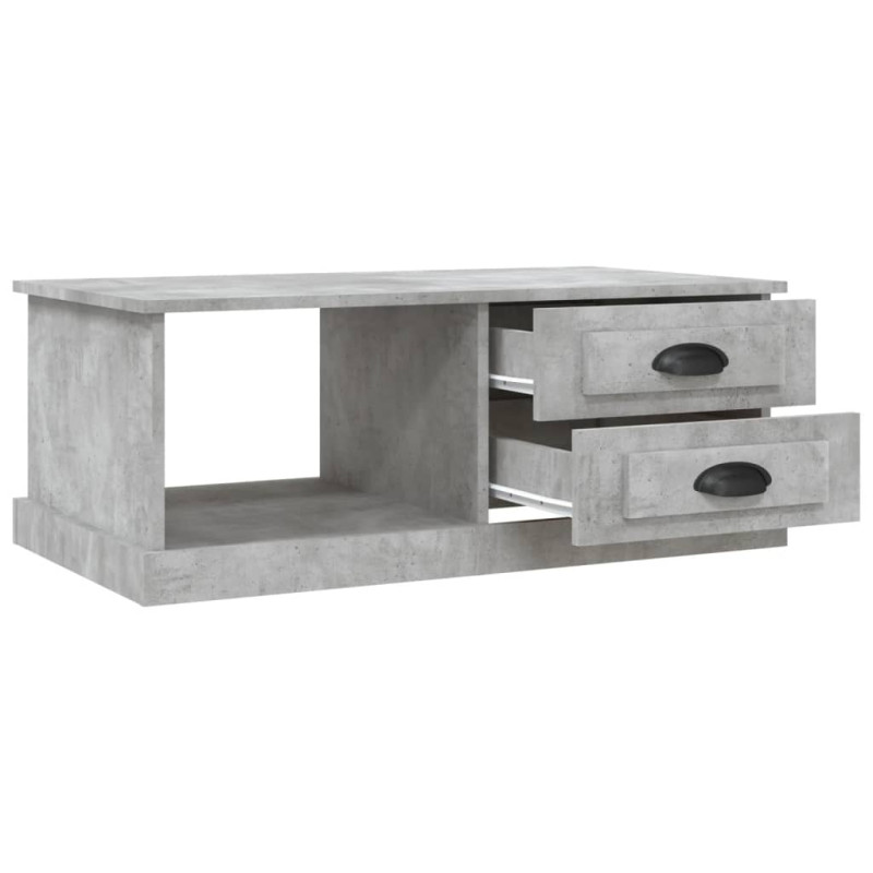 Produktbild för Soffbord betonggrå 90x50x35 cm konstruerat trä