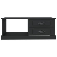 Produktbild för Soffbord svart 90x50x35 cm konstruerat trä