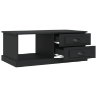 Produktbild för Soffbord svart 90x50x35 cm konstruerat trä
