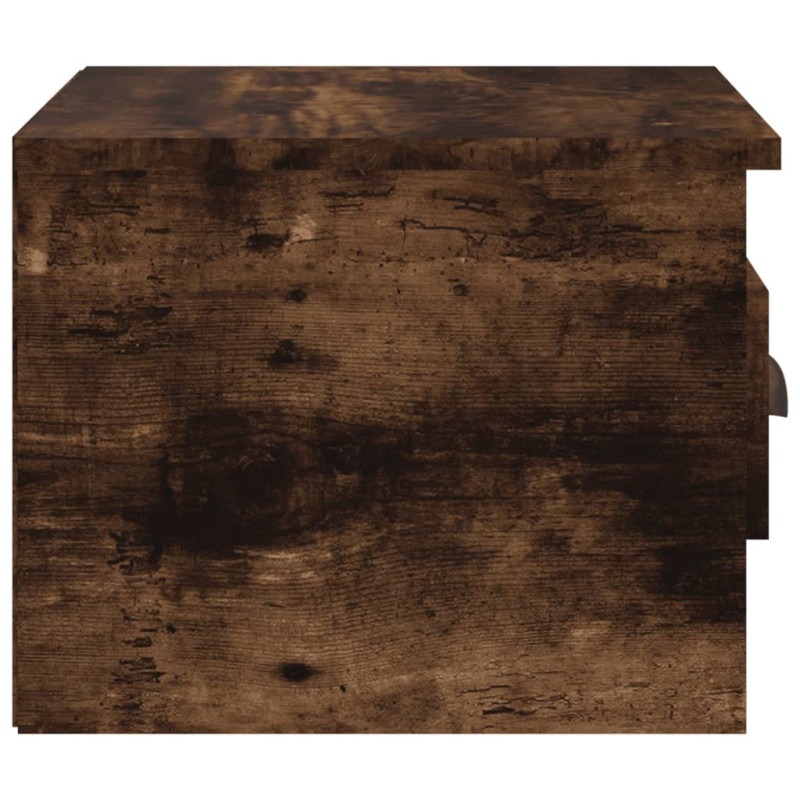 Produktbild för Väggmonterade sängbord 2 st rökfärgad ek 41,5x36x28 cm