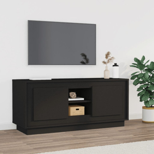vidaXL Tv-bänk svart 102x35x45 cm konstruerat trä